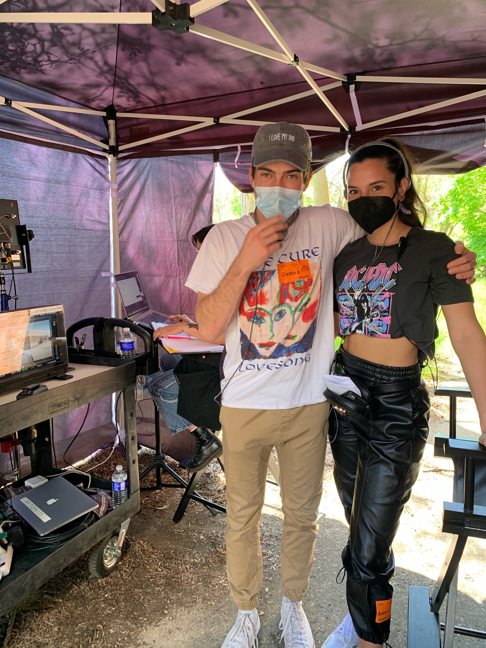 Axelle Azoulay collaborating with filmmakers on set